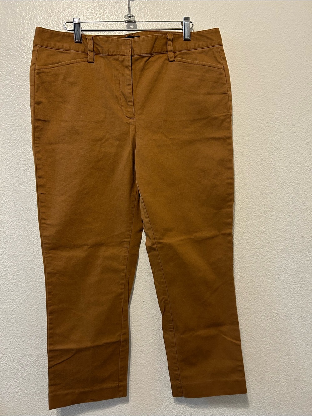 Lands' End Cropped Slim leg Mid-Rise in Chestnut Brown